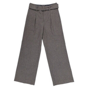 NEW Banana Republic High-Rise Slim Wide-Leg Flannel Pants Old Money Quiet Luxury